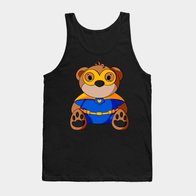 Superhero Teddy Bear Tank Top by Alisha Ober Designs